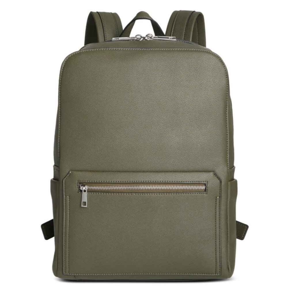 Alfani Men's Medium Backpack Green Modern Sleek Office Commute  Laptop Travel